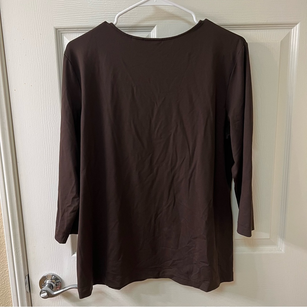 Chico’s Brown Shirt Women’s Size 3 (XL/16) - Picture 2 of 4